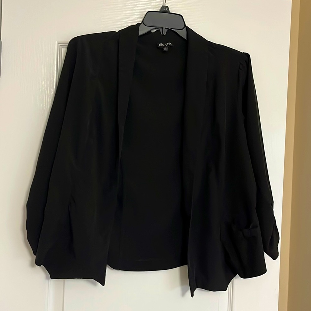 City chic gathered blazer cardigan CC size M- fits like 1X